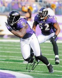 Suggs, Terrell Autographed/Hand Signed 8x10 Photo