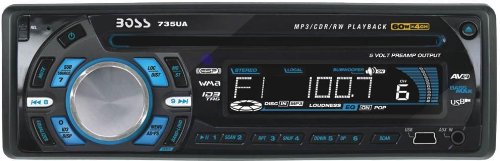 Boss 735UA In-Dash CD/MP3 Receiver with Detachable Front Panel