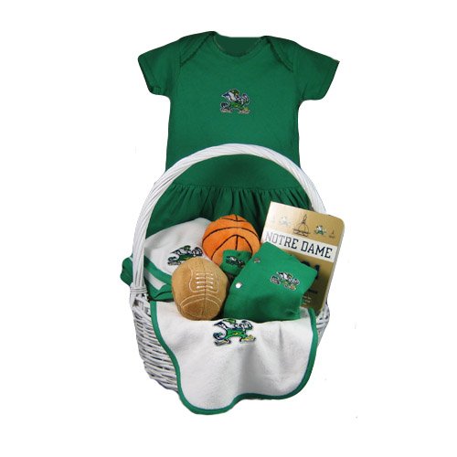 Notre Dame Baby Girl Gift Basket ***TOUCHDOWN***