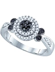 0.34CTW BLACK DIAMOND FASHION RING