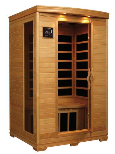 2 Person Sauna FIR FAR Infrared 6 Carbon Heaters Hemlock CD Player MP3 Aux New
