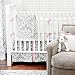 New Arrivals Stella Gray 3 Piece Crib Bedding Set, Grey