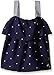 Nautica Girls' Printed Pique Tank with Ribbon Straps