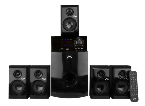 VM Audio EXMS582 800W 5.1 Home Multi Media Surround Sound Speakers System USB/SD VM Audio EXMS582 800W 5.1 Home Multi Media Surround Sound Speakers System USB/SD