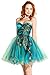 Metallic Peacock Embroidered Holiday Party Homecoming Prom Dress