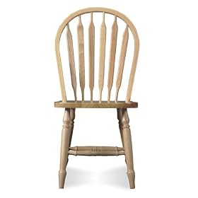International Concepts C01-213 NATURAL 38 Inch High Arrowback Chair - WITH TURN LEGS by International Concepts