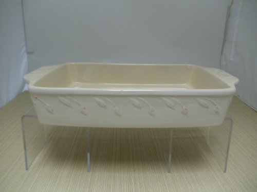 Signature Housewares Sorrento Collection 13-Inch Rectangular Baker, Ivory Antiqued Finish