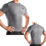 Men's Heatgear Full Tee - size: X-Large - Colour: Medium Grey Heather / Black
