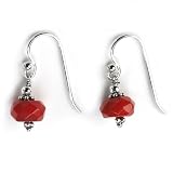 Barse Sterling Silver Hand Carved Sea Bamboo Earrings