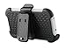 ULAK Galaxy S5 Case, Hybrid Rugged Triple Layer Protection Holster Case for Samsung Galaxy S5 with Built-in Rotating Stand and Belt Swivel Clip White/Black