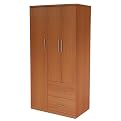 3-Door Wardrobe - Cherry