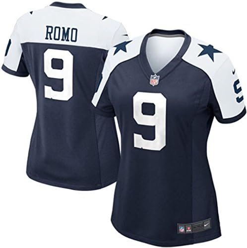 Womens Dallas 9 Tony Romo Jersey American Football Cowboys Game Jersey Medium