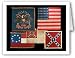 Civil War Flags North & South note card- 10 Boxed Cards & Envelopes