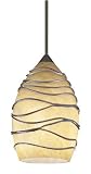 Juno Lighting Group P38TBG-BRZ-CDZ Dolce Trac-Master Black Adapter 1-Light Mini-Pendant and Chocolat
