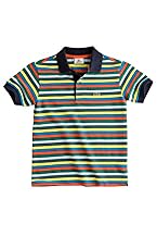 Boy's Short Sleeve Multi-Stripe Pique Polo