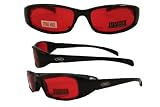 NEW ATTITUDES - Stylish Sunglasses - RED Lenses, GLOSS Black Frame
