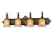 All Products : Vaxcel Lighting CA-VLD004WA Walnut Patina Caesar Renaissance Four Light Down Lighting 39.75" Wide Bathroom Fixture from the Caesar Collection