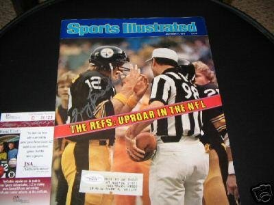Terry Bradshaw Steeler Jsa/c Signed Sports Illustrated - Autographed NFL Magazines