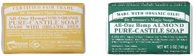 Dr. Bronner's Magic Castile Soaps Bars (Garden) - Almond, Citrus