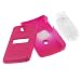 Solid Hot Pink Rubberized Snap On Crystal Case with Clip for T-Mobile Sony Ericsson TM506 Cell Phone