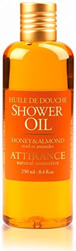 Attirance - Shower Oil - Honey &amp; Almond - 8.4oz - All Natural with Honey Extract, Almond Oil &amp; Almond Extract