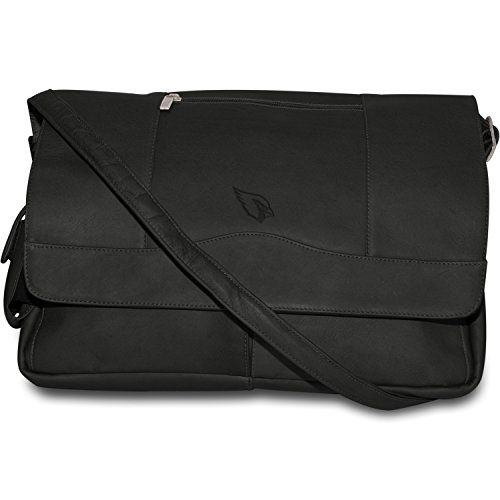 NFL Mens Leather Sports Team Porthole Laptop Messenger Bag
