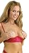 Sexy Shelf Bra Demi Cup Open Bust Style Available in Black, Red or White