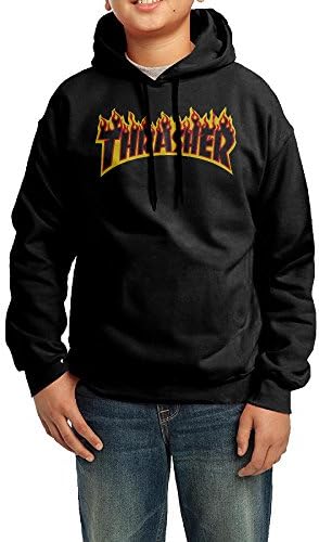QQLIAN Kids/Youth Hoodie Sweatshirts Thrasher Magazine Flame Logo