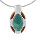 Sterling Silver, Turquoise & Coral Fashion Necklace