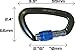 Big Wall Traverse - UIAA Certified 25kn Aluminum Carabiners - Screw Lock, Straight Gate or Bent Gate - Grey with Blue Screw Lock (10 Pack)