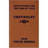 1936 CHEVROLET TRUCK Full Line Owners Manual User Guide by Chevrolet