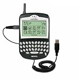Coiled Power Hot Sync and Charge USB Data Cable w/ Tip Exchange for the Blackberry 6510 - Gomadic Brand