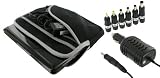 rooCASE 2n1 Lenovo S10-3t 0651-37U 10.1-Inch Black Netbook Neoprene Sleeve Case and DC 12v Car Charger(Invisible Zipper Tri-Pocket - Black)