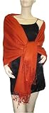 Pure Pashmina Wrap Fire Brick 3 Ply