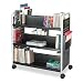 Safco Scoot? Double Sided 6 Shelf Book Cart Black