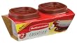 Rubbermaid 7J55 Easy Find Lid Square 1/2-Cup Food Storage Container, 2 pack