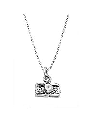 Sterling Silver One Sided Camera Necklace
