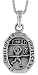Sterling Silver St. Christopher Pendant for Runners, 1 1/16