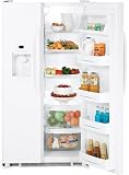 Review GE  / GE GSS22JETWW 22.0 cu. ft. Side-by-Side Refrigerator with 3 Glass Shelves, Gallon Door Storage, 2 Stack Drawer System and External Water/Ice Dispenser & Temperature Controls: White