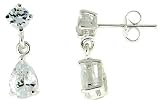 Sterling Silver / Cubic Zirconia Dangle Earrings