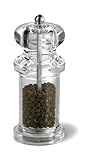 Cole and Mason 505 Precision Pepper Mill, Clear Acrylic, Peppercorns Included