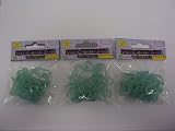 New (3) Pack Green Glow in the Dark Animal Shaped Rubber Bands Bracelets 12pack Mystical Rubbabandz