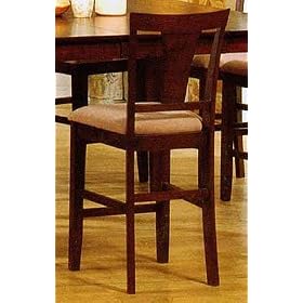 Cherry Finish Padded Bar Stools 