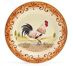 French Country Rooster Plate Decorative Plate for Dining Or Wall Decor