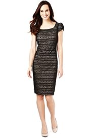 Floral Lace Textured Shift Dress