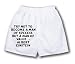 White Boxer Short with Try not to become a man of success but a man of value. - Alber...