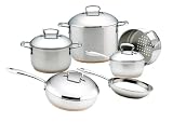 Cook's Select Gourmet 10-Piece Brushed Stainless Steel Set with Copper Bottom