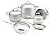 Cook's Select Gourmet 10-Piece Brushed Stainless Steel Set with Copper Bottom