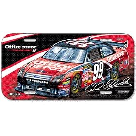 #99 Carl Edwards Office Depot Vinyl License Plate w/Car