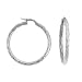 Karat Platinum 1 1/4 Inch Twisted Hoop Earrings